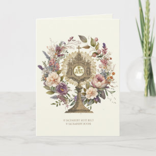 Carte Ostensoire de l'Adoration Eucharistique Catholique