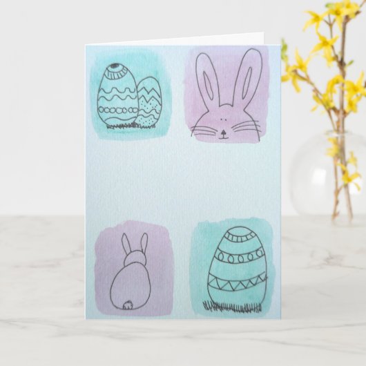 Carte Osterhasen  (Fleur jaune)