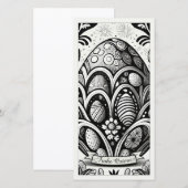 Carte Ostermonochrome Cartoon mit Ostéréier 10756 (Devant / Derrière)