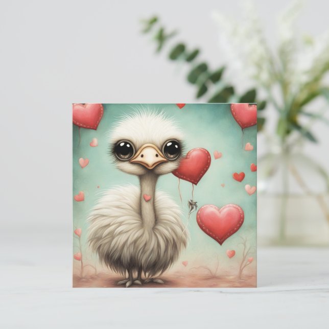 Carte Ostrich Love 3 (Debout devant)