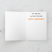 Carte Ostrich Pun drôle Anniversaire (Intérieur)