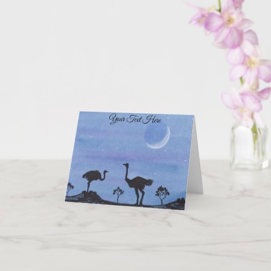 Carte Ostriches (Orchidée)