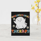 Carte Ot Occupational Therapy Halloween Retro Ghost Ot H (Fleur jaune)