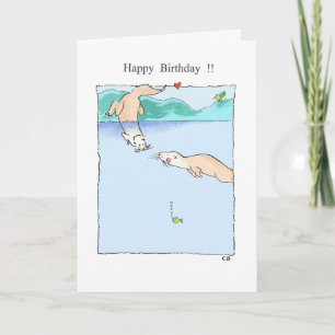 Carte "Otter" Birthday Card