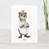 Carte Otter comme infirmière avec coeur (Dos)