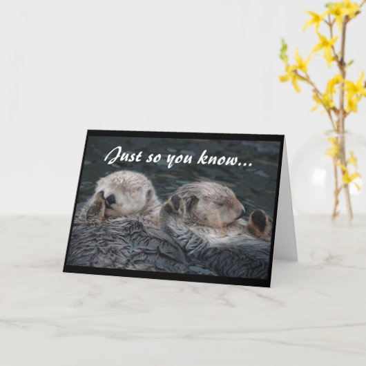 Carte Otter Friends (Fleur jaune)