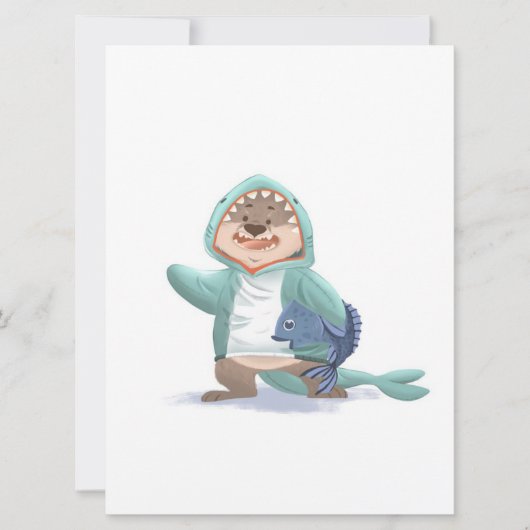 Carte Otter Graphic | Animal marin | Cadeau pour l'amour (Devant)