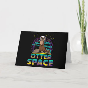 Carte Otter Space Cute Funny Otter Lover Pun cadeau
