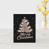 Carte Otter Xmas Tree Otter Christmas Tree Joyeux Noël (Fleur jaune)