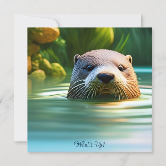 Carte Otterly Adorable - Imaginaire de l'IA Imprimer Art (Devant)