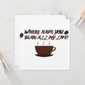 Carte Où as-tu fêté toute ma vie ? (Devant/Arrière en situation)