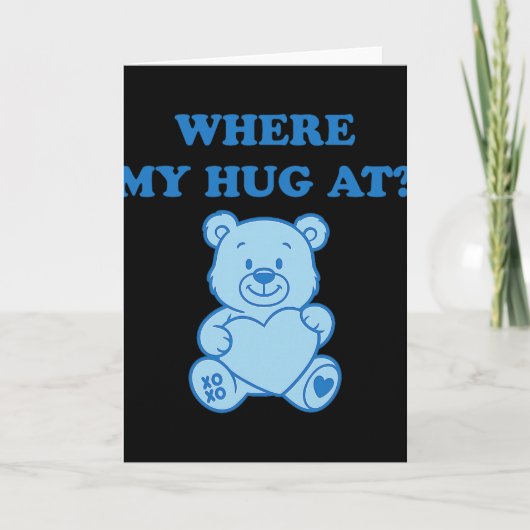 Carte Où est mon câlin ours mignon (Devant)
