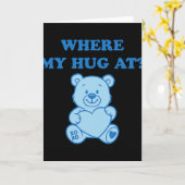 Carte Où est mon câlin ours mignon (Fleur jaune)