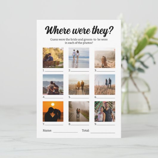 Carte Où Étaient-Ils Photo Devant Jeu (Debout devant)