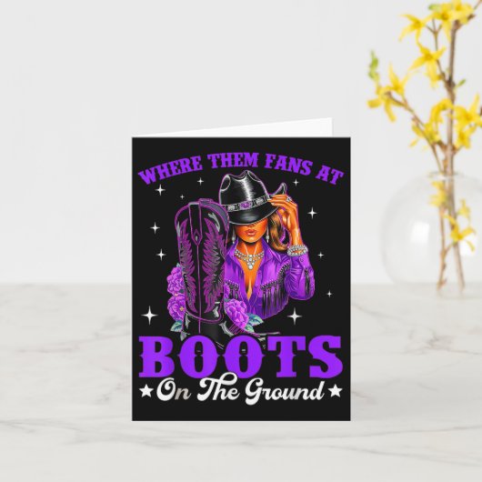 Carte Où Ils Vont Aux Bottes Sur La Ligne Da Ground Cowg (Fleur jaune)