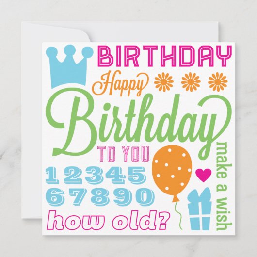 Carte ou invitation de sentiments de joyeux (Devant)