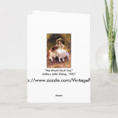Carte ou Invite : Pet Collie dog, Girl and Cat (Dos)