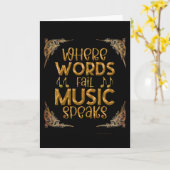 Carte OÙ LES MOTS Fail Music Parle (Fleur jaune)