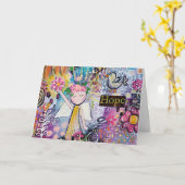 Carte Où l'Espoir Fleurit, les Miracles S'épanouis (Fleur jaune)