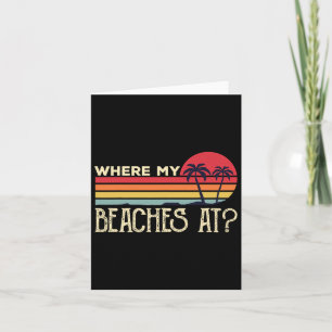 Carte Où Mes Plages À Retro Vintage Beach Vacances S