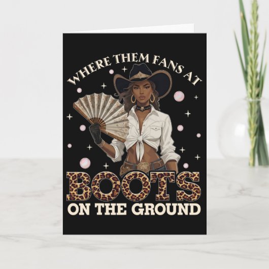 Carte Où sont ces fans avec des bottes sur le sol Afro B (Devant)