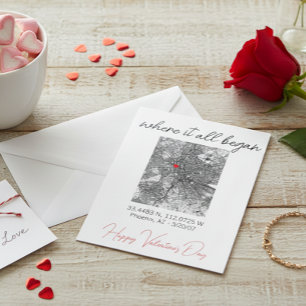 Carte Où tout a commencé Fiançailles de la Saint-Valenti