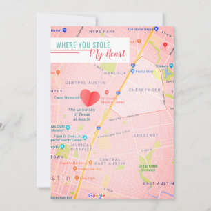 Carte Où tu as volé mon cœur je Valentine personnalisé