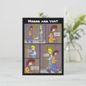 Carte Où Vous Êtes Black Flatcard (Debout devant)