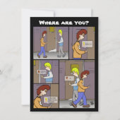 Carte Où Vous Êtes Black Flatcard (Devant)