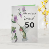 Carte Ouah ! 50e anniversaire Années d'amour Jardin (Fleur jaune)