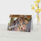Carte Ouah ! Regardez qui est 30 Carousel Horse Joyeux A (Fleur jaune)