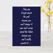 CARTE OUBLIE LE PRÉSENT-N'EN A PAS EU UN ! (Fleur jaune)