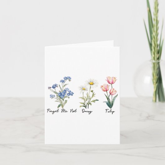 Carte Oublie-moi pas Daisy Tulip Tee (Devant)