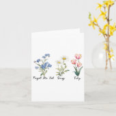 Carte Oublie-moi pas Daisy Tulip Tee (Fleur jaune)