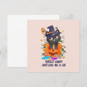 Carte Oubliez Candy Donnez-Moi Juste Un Chat - Chat De S (Devant / Derrière)