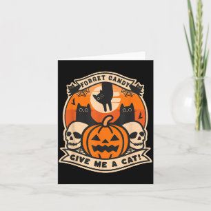 Carte Oubliez les bonbons, donnez un chat drôle Hallowee