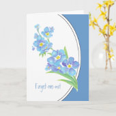 Carte Oubliez-moi-pas aquarelle peinture de fleurs (Fleur jaune)