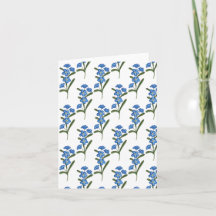 Oubliez-moi pas Flower Greming Card Motif blanc