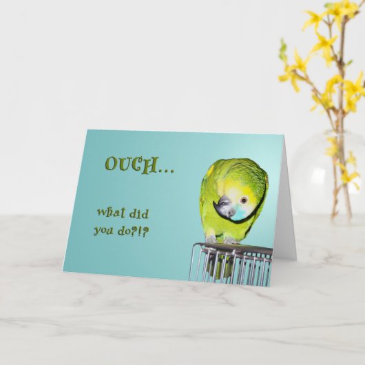 Carte Ouch ! (Fleur jaune)