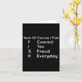 Carte Oui Bien Sûr, Je Pêche Commet Une Fraude Fiscale Q (Fleur jaune)