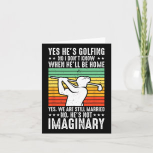 Carte Oui Il est Golfing Golf Lover Mari Amusant Golfing
