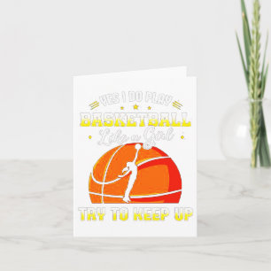 Carte Oui Je Joue Au Basket Comme Une Fille