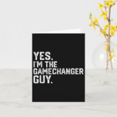Carte Oui, Je Suis Le Gamechanger Guy Funny Baseball (Fleur jaune)