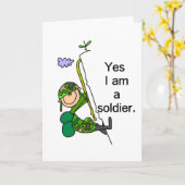 Carte Oui, je suis un soldat (Fleur jaune)