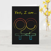 Carte oui, je suis une lesbienne (Fleur jaune)