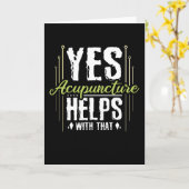 Carte Oui L'Acupuncture Aide Avec Cela, L'Acupuncture (Fleur jaune)