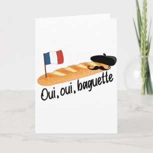Carte Oui Oui Baguette - Drôle de la cuisine française