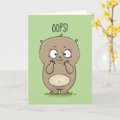 Carte Oups ! Désolé, j'ai oublié le mignon hamster de de (Fleur jaune)