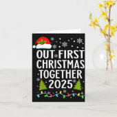 Carte Our First Christmas Together 2025 Matching Christm (Fleur jaune)