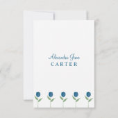 Carte Our Little Angel Quote for Baby Baptism with Tulip (Dos)